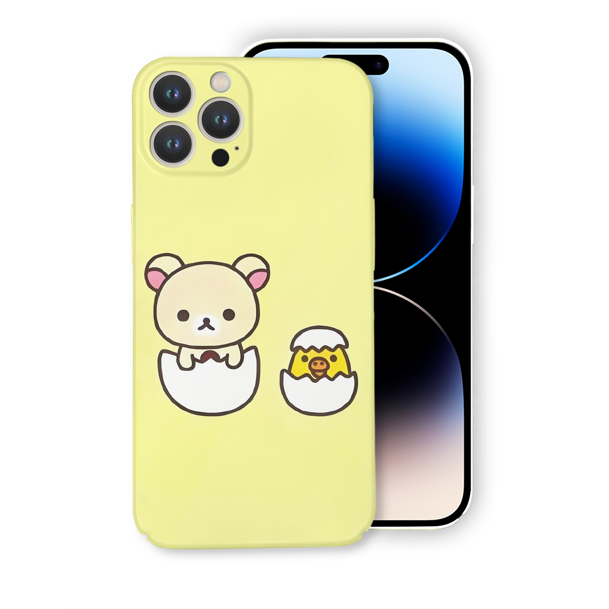 （画像用） リラックマ リラックマ キイロイトリ Rilakkuma Korilakkuma Kiiroitori 【iPhone 14シリーズ対応】ハードケース